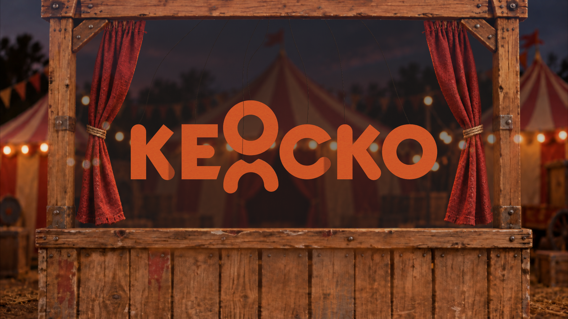 A screenshot of Keocko's transition problem, with the background disappearing behind the letters too early